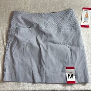 S.C. & Co. Women’s Blue Striped Tummy Control Stretch Skirt Skort Size M NWT